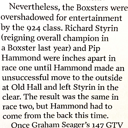 March 30, 2025 -  Autosport magazine about Pip Hammonds battle